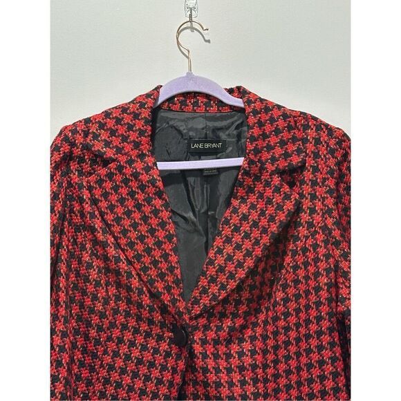 Lane Bryant Red and Black Swing Jacket Size 18 - Picture 2 of 5
